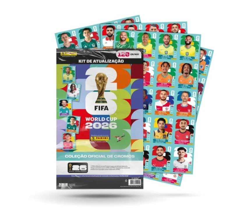 Copa do Mundo da FIFA 2026 Kit de Atualização com 120 Figurinhas FIFA WORLD CUP 2026