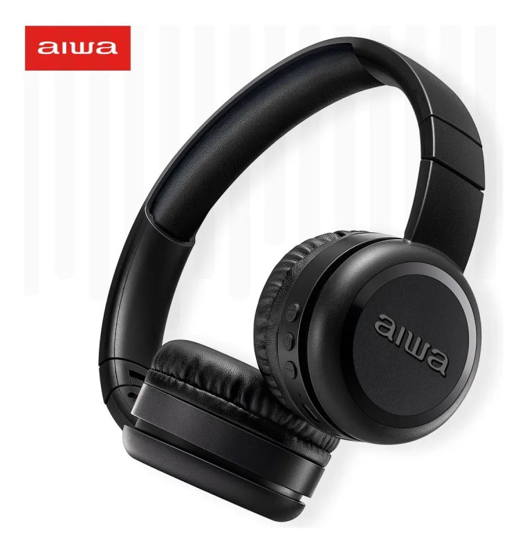 AIWA AWS-HP-03-B Bluetooth - Bateria 100h - Preto