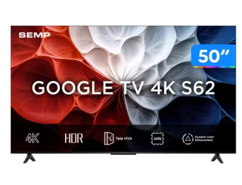 Semp Smart TV 50" 4K UHD LED - Google TV Google Assistente