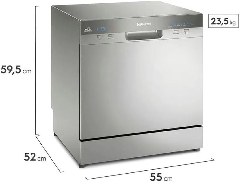 Electrolux Lava-Louças 8 Serviços Inox - Função Higienizar - 127V
