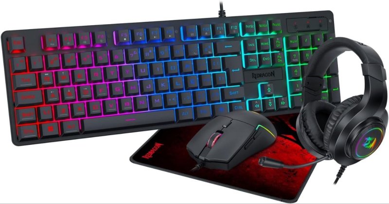 Kit Redragon Gaming Essentials S166 (4 Produtos) + Frete Grátis