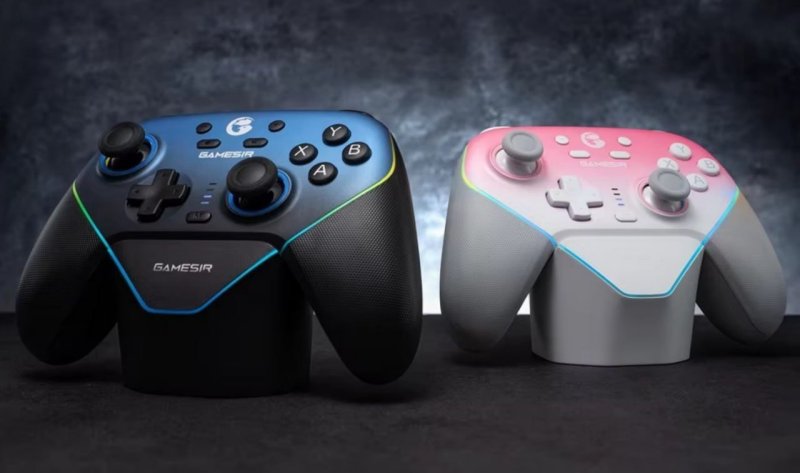 Controle Gamesir Super Nova Controle Com Dock sem fio Hall Effect, 1000mAh, Gatilho com ajuste, Girosópio, Faceplate removível