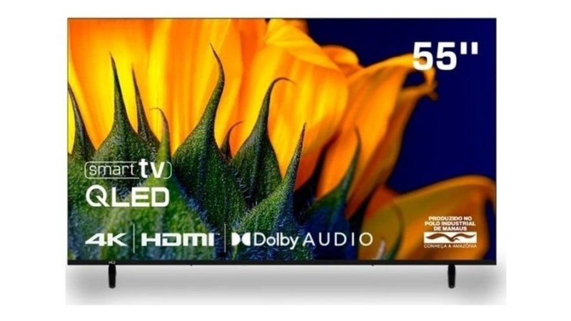 Smart TV HQ QLED 55 Polegadas HQ-QLED55SM 4K