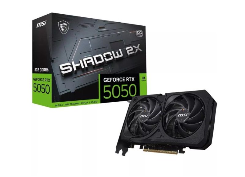 Placa de Vídeo MSI RTX5050 8GB Shadow 2X