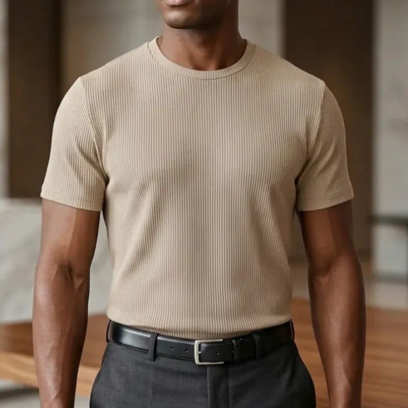 Kit 3 Camisetas Masculina Canelada Americana Gola Careca