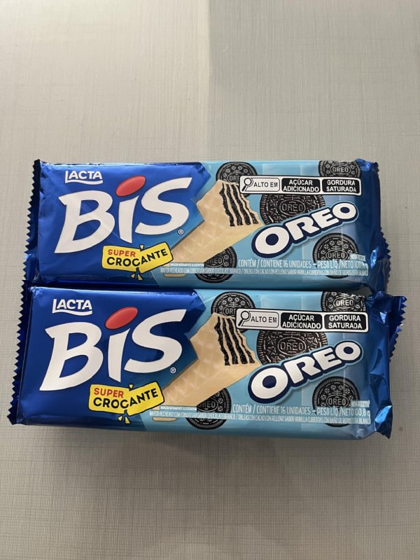 Wafer Oreo Cobertura Chocolate Branco Lacta Bis Pacote 100,8G