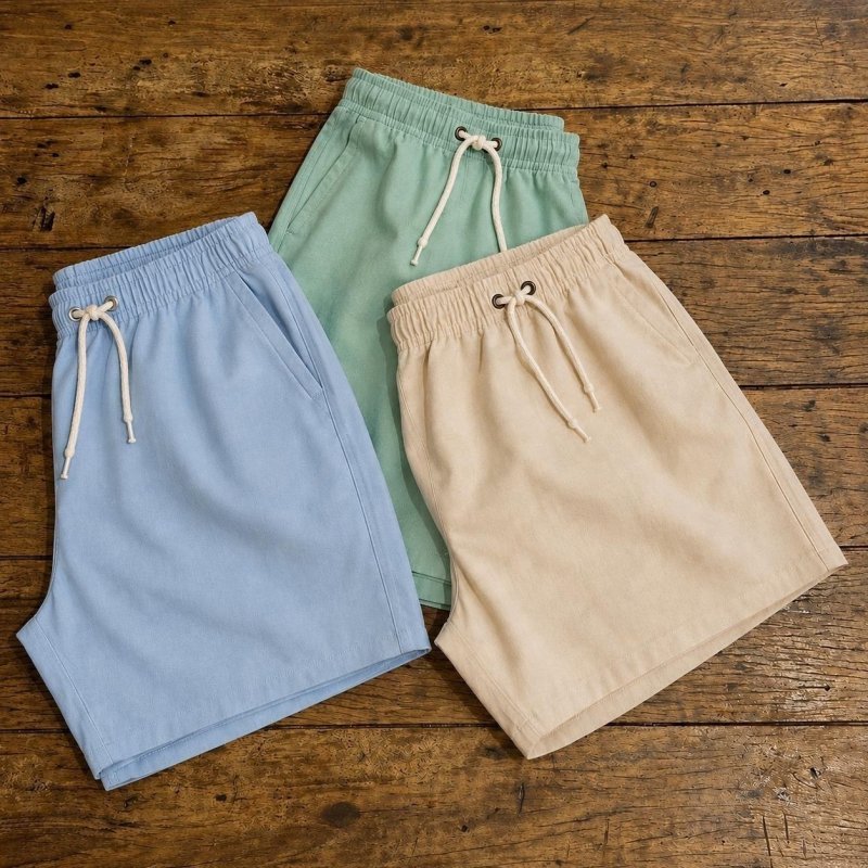 Kit 3 Shorts Masculino Bermuda Linho