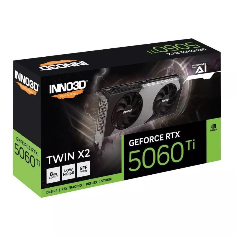 Placa de Video GeForce NVIDIA INNO3D RTX5060TI 8GB TWIN X2 GDDR7