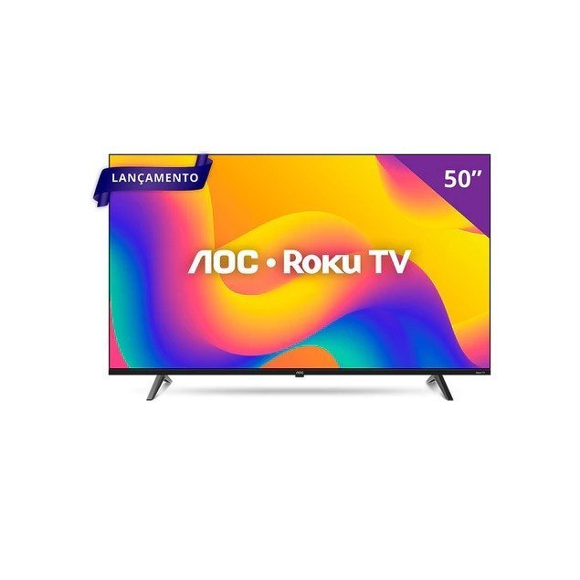 Smart TV AOC 50” 4K UHD Roku TV WiFi HDR10 Dolby Digital LED 50U7045/78