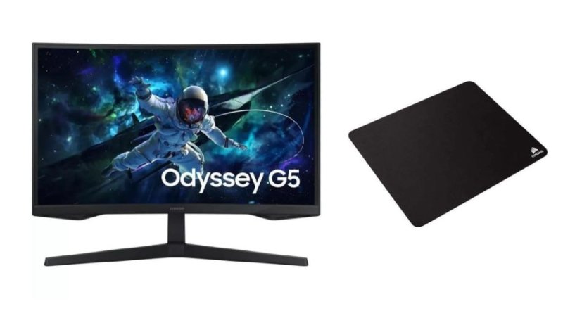 Monitor Gamer Curvo Samsung Odyssey G5 27" Quad HD 165Hz 1ms + Mousepad