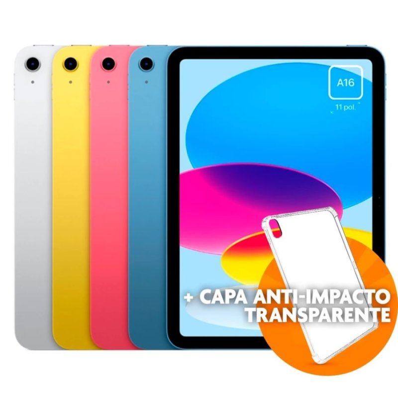 iPad 11 A16 Bionic 2025 - Processador A16 - Azul e Prata