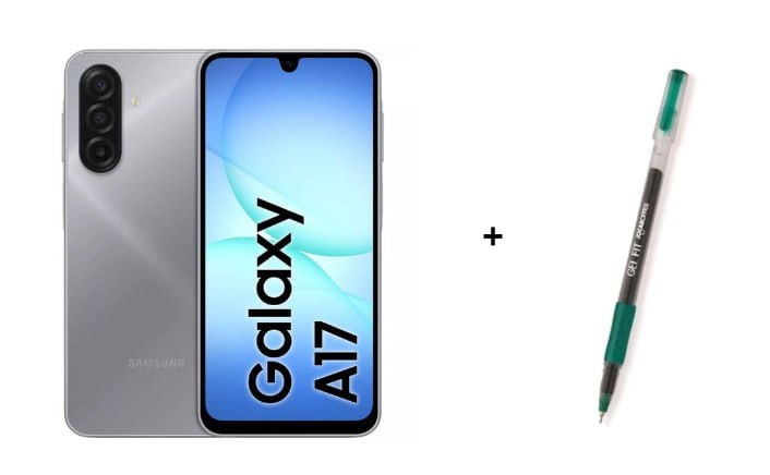 Smartphone Samsung Galaxy A17 com IA, 256GB + Caneta