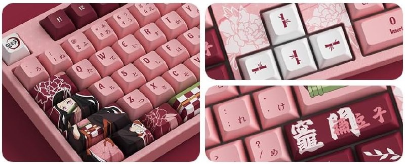 Teclado Mecanico Demon Slayer - Kamado Nezuk Switch Cream Yellow V3 Pro (5108b-Plus) - Akko