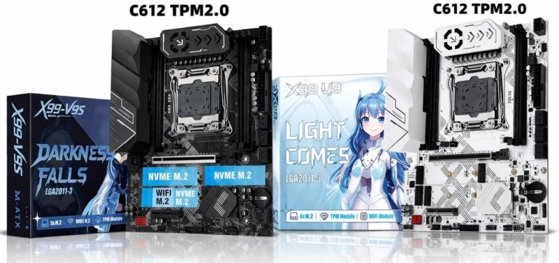 Placa Mãe Machinist X99 V9S Black e Placa-mãe Machinist X99 U9 White