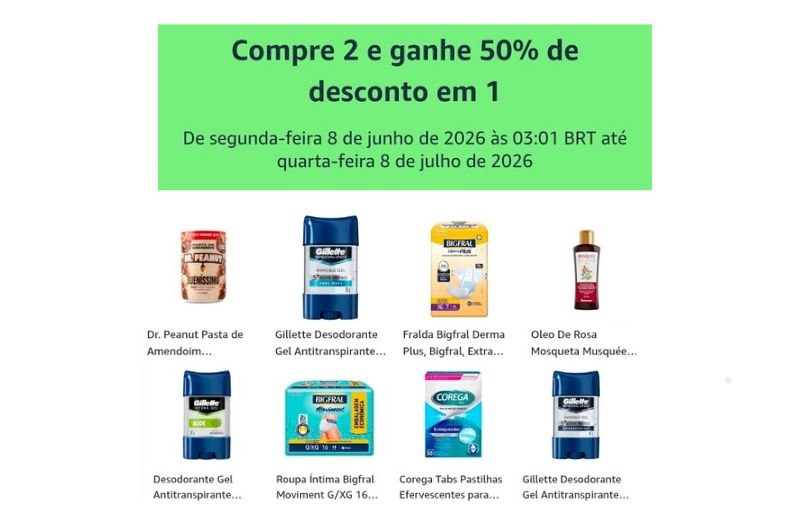 Promoção de desconto na Amazon