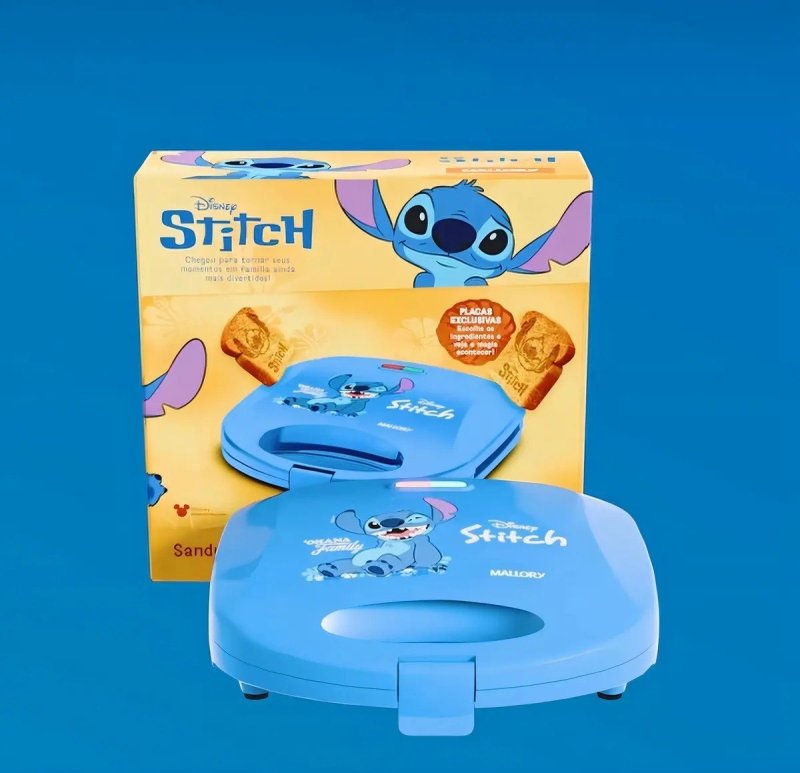 Sanduicheira Elétrica 750w Disney Stitch Mallory com Frete Grátis