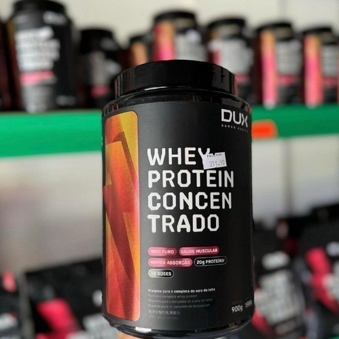 Whey Protein Concentrado Sabor Baunilha de 900g da DUX