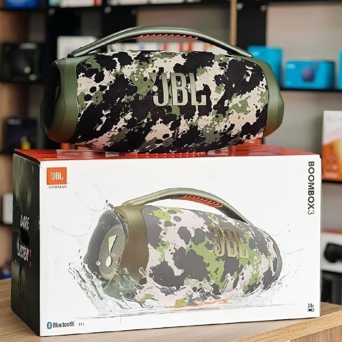 JBL Caixa de Som Boombox 3 Bluetooth À Prova D'água e Poeira