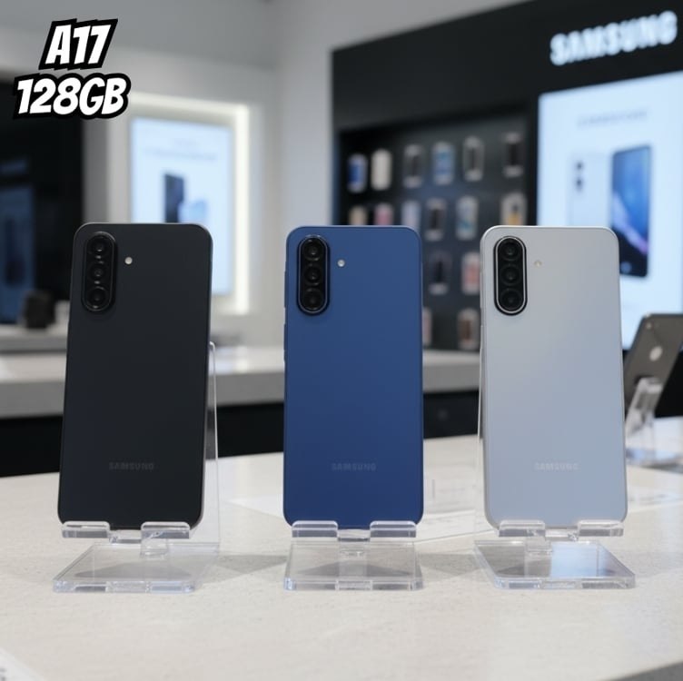 Smartphone Samsung Galaxy A17 Com IA, 128GB, 4GB RAM, Câmera de 50MP, Tela de 6.7, NFC, IP54 - Azul