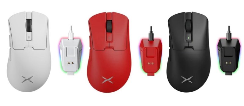 Mouse Delux M900 PRO, PAW3395, 8KHz, com Dock de Carregamento