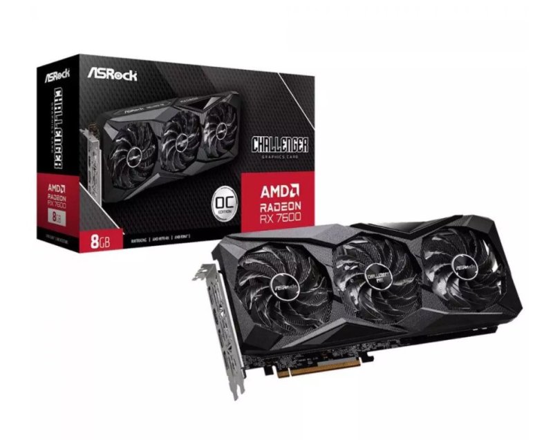Placa de Vídeo AsRock RX 7600 Challenger Pro OC 8GB