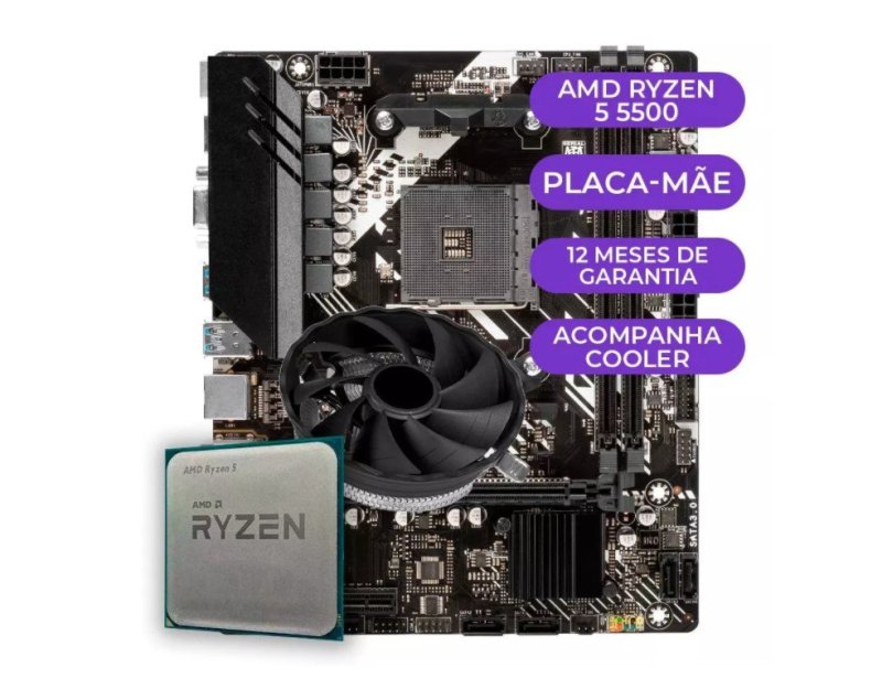 Kit Upgrade Gamer AMD Ryzen 5 5500 + B450M