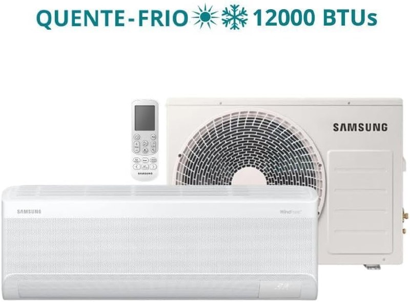 Samsung WindFree AI Pro 12000 BTUs - Split Inverter - Quente e Frio