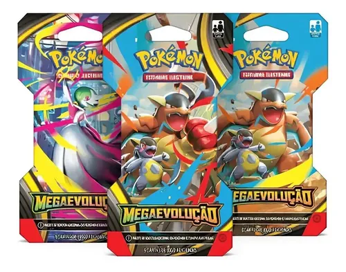 Jogo Pokémon Blister Mega Evolução Cartas Copag 6 Unidades