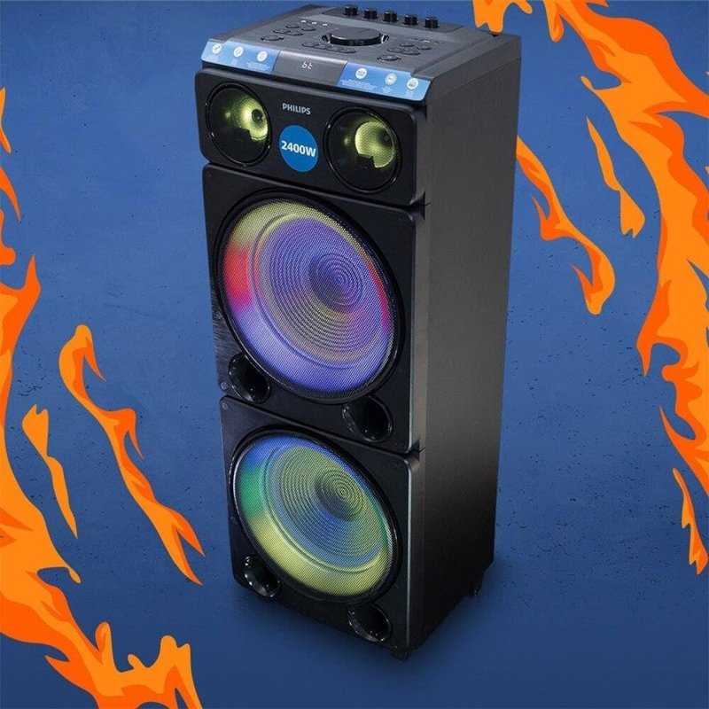 Philips Caixa de Som Bluetooth 5.3 TWS Party Speaker 2400W