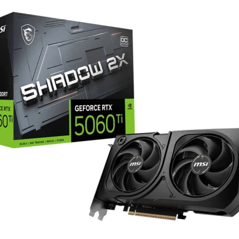 Placa de Vídeo MSI GF RTX 5060 Ti Shadow OC Plus 8GB 128 Bits