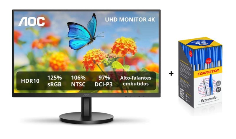 Monitor 27 4K U27B3A/57 HDR10 + Canetas