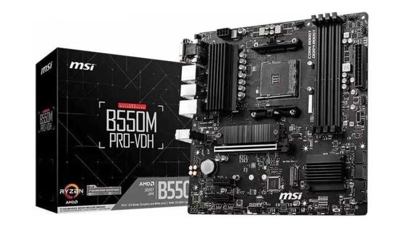 Placa Mãe MSI B550M PRO-Vdh, DDR4, Socket AM4, M-ATX, Chipset AMD B550