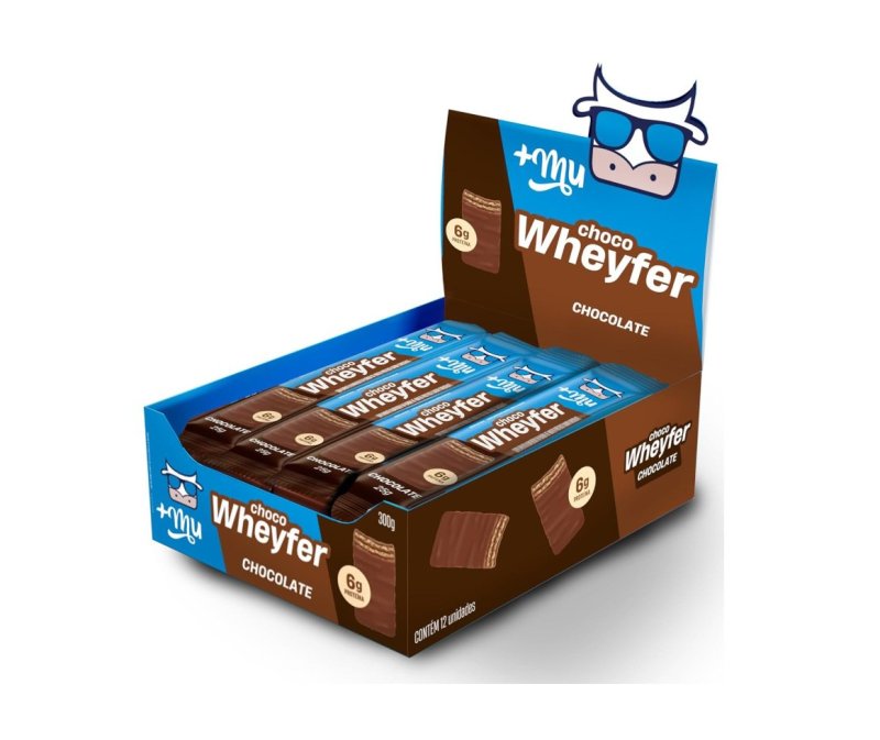 Mu Chocowheyfer Proteico Sabor Chocolate - Display com 12 unidades - 300g