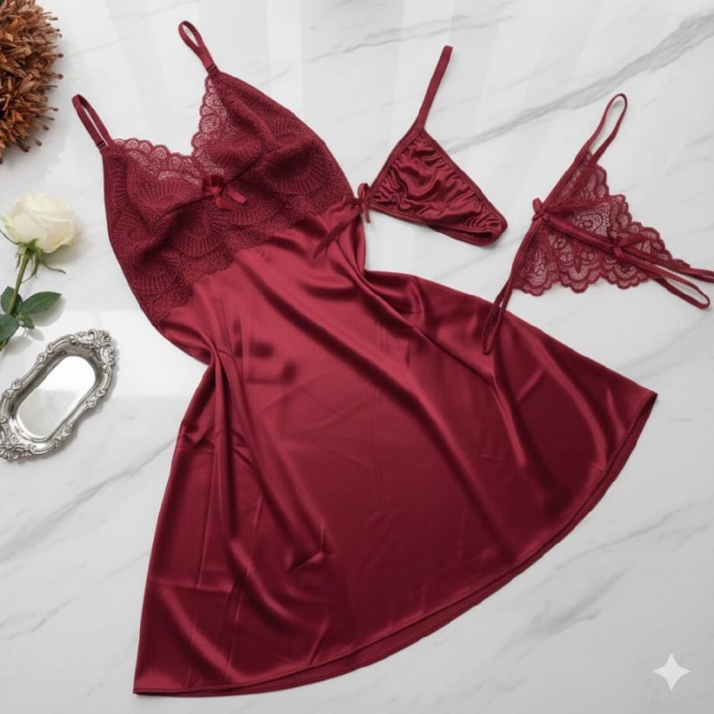KIT 1 camisola sem bojo feminina e 2 calcinhas sexy