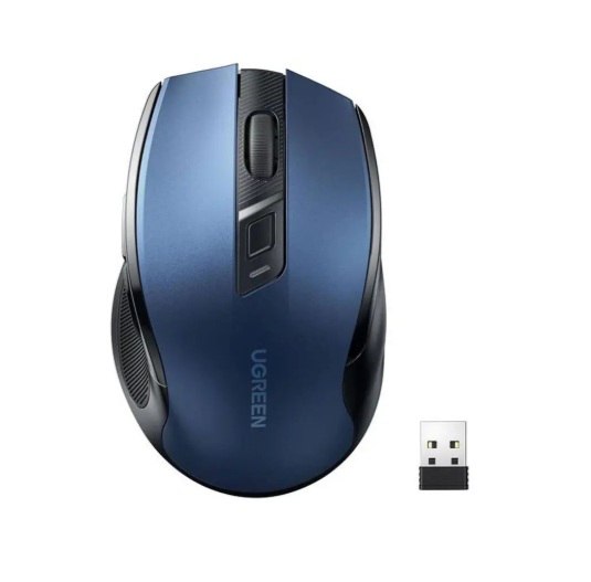 Mouse Sem Fio Ugreen Sensor 4000DPI Wireless 2.4GHz Azul