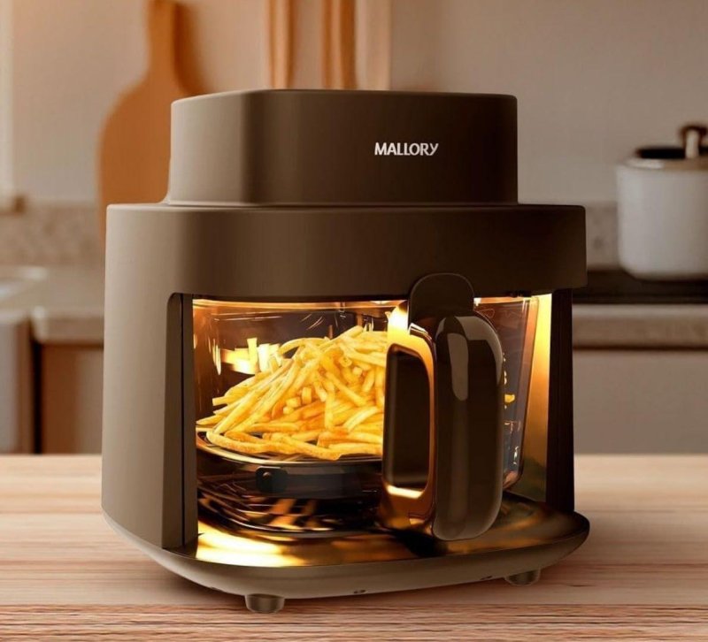 Fritadeira Elétrica Mallory SmartGlass 4,5L, Air Cook 360° 127V