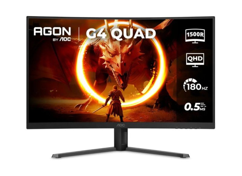 Monitor Gamer Curvo AOC AGON QUAD 32" QHD, 180Hz, 0,5ms