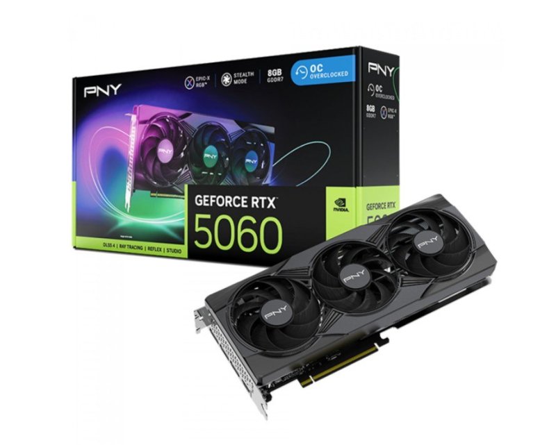 Placa de Vídeo PNY RTX 5060 EPIC-X RGB OC 8GB