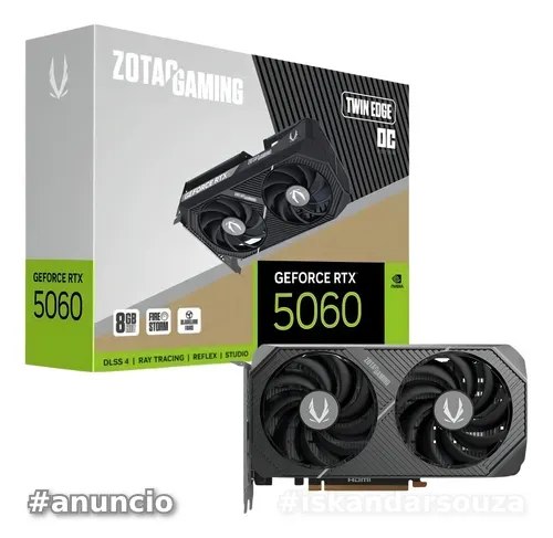 Placa De Vídeo Zotac Gaming Rtx 5060 8gb Gddr7 Oc