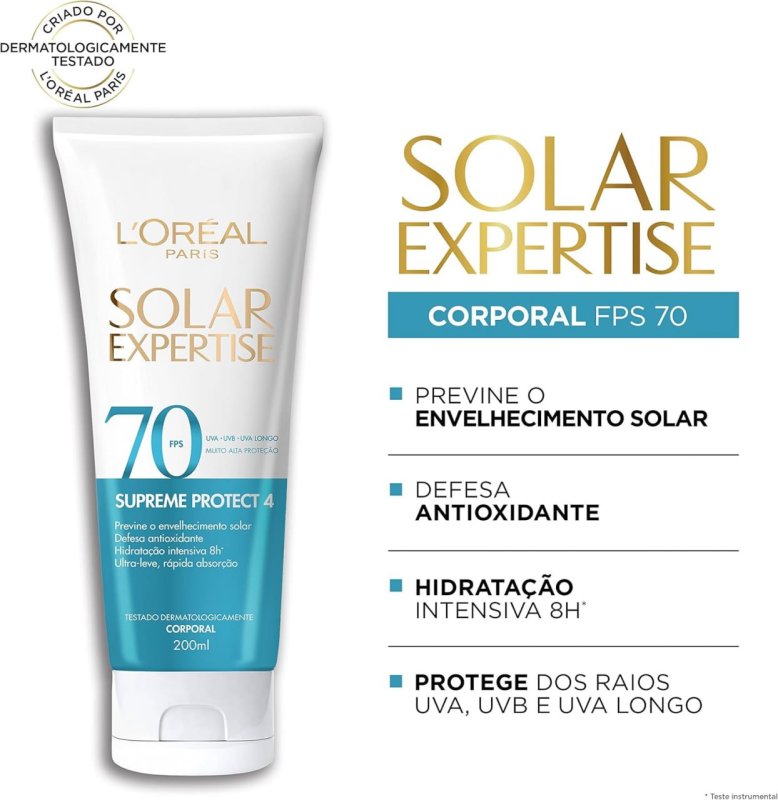 Loréal Paris Expertise Supreme FPS70 - 200ML - Protetor Solar