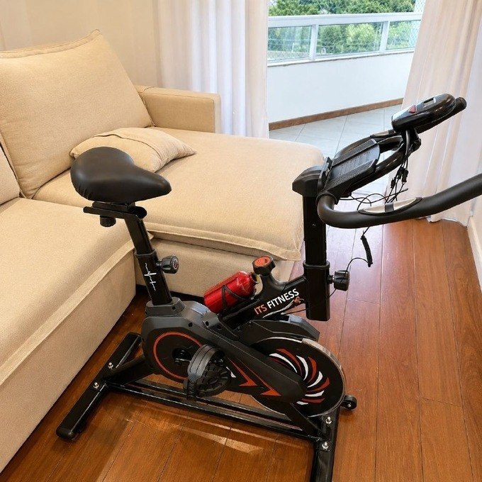 Bicicleta Spinning Para Exercícios XHJSCRB8009 Preto Vermelho