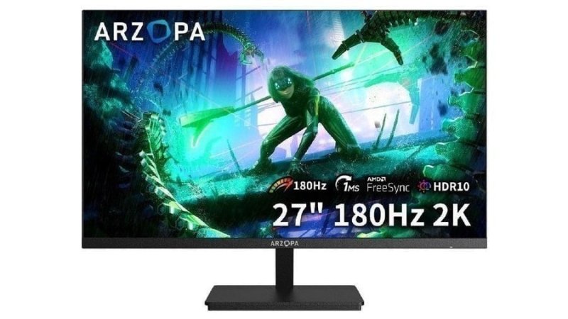 Monitor Arzopa Gamer 27" QHD Fast IPS 180Hz 1Ms HDMI DP