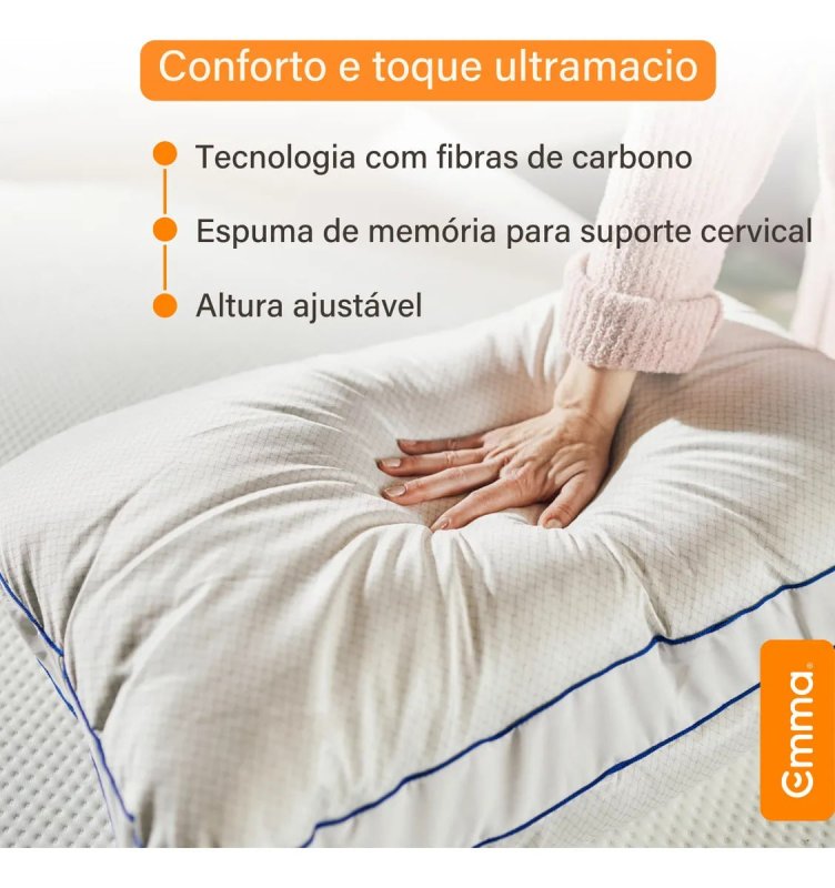Travesseiro Antiestresse 50x70cm - Branco