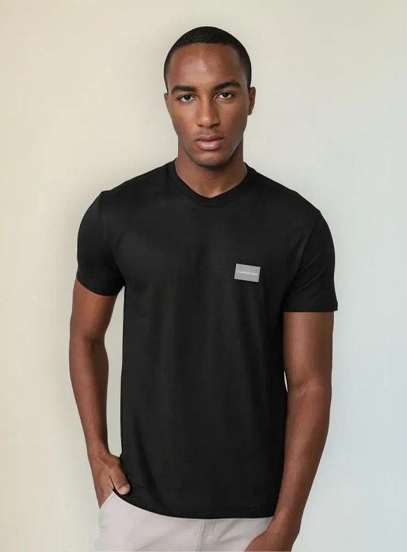Camiseta Calvin Klein Jeans Light Square Masculina Preto