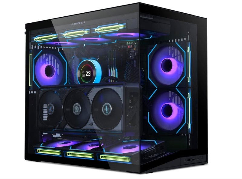 Gabinete Gamer Lian Li O11 Dynamic Mini V2 Preto Sem Fans O11DMIV2X