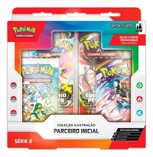 Box Pokémon TCG Coleção Ilustração Parceiro Inicial