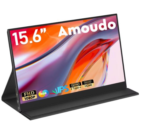 Amoudo Monitor Portátil 15.6 Polegada - Tela IPS