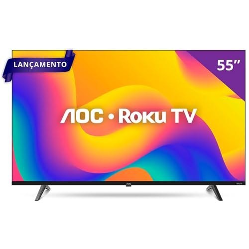 Smart TV AOC 55" LED ROKU 4K Wi-Fi 55U7045/78G