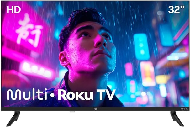 Multi Smart TV DLED 32" HD com Roku e Wi-Fi