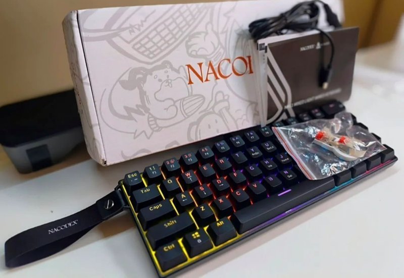 Teclado Mecânico Ajazz X Nacodex NK61 Switch Red
